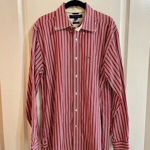 Tommy Hilfiger Men's Red Striped Shirt
